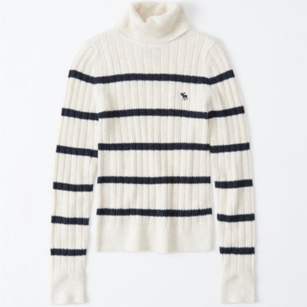 BNWT Abercrombie & Fitch Striped Turtleneck Sweater